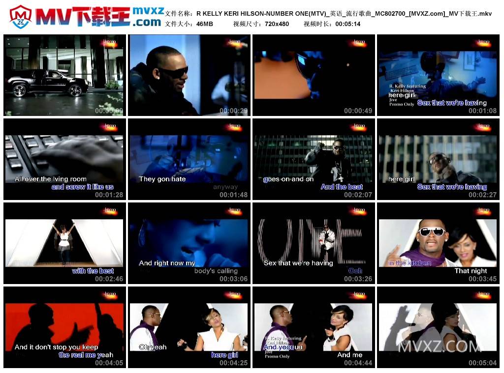 R KELLY KERI HILSON-NUMBER ONE(MTV)_英语_流行歌曲_MC802700